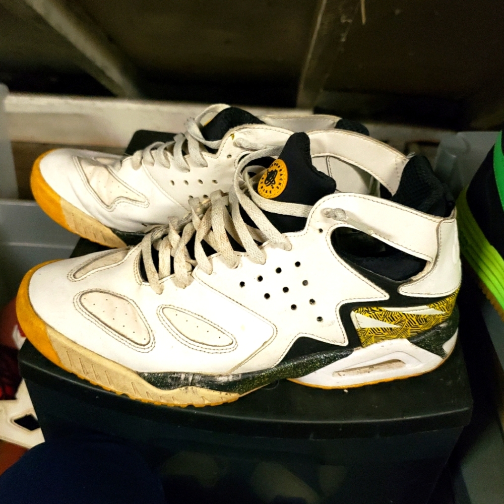 Mens Nike Air Tech Challenge Huarache Agassi White Tour Yellow Sz 11